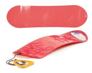 Deska snowboardowa plastikowa 68 cm czerwona