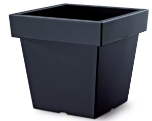 Doniczka kwadratowa 8 l antracyt Lofly Square Low