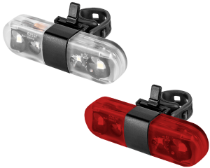 Lampka rowerowa LED USB 2 szt. przód tył zestaw Rebel URZ3493