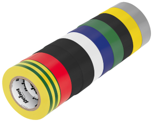 Taśmy izolacyjne 10szt zestaw mix 19mm x 18m Rebel