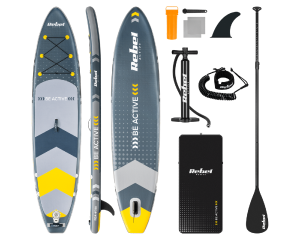Deska SUP pompowana zestaw wiosło pompka 350x81x15cm Rebel