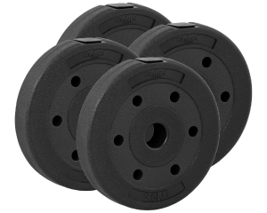 Obciążenia na siłownię bitumiczne 10 kg zestaw 4x 2,5kg Rebel RBA-2101