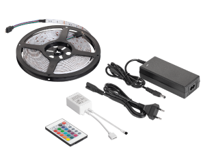 Zestaw oświetleniowy LED - pasek LED RGB 5 m pilot zasilacz