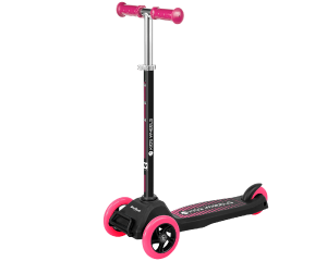 Hulajnoga trójkołowa dla dzieci czarno różowa Rebel ZAB0121P