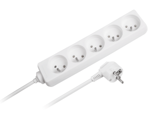 Przedłużacz listwa zasilająca 5 gniazd 3 m biała Rebel URZ3054-3B