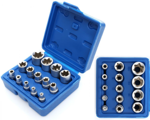 Zestaw 14 nasadek TORX 1/4'' - 3/8'' - 1/2'' Kraft Dele