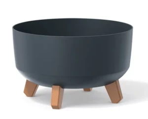 Doniczka okrągła antracyt 29 cm Prosperplast Gracia Low