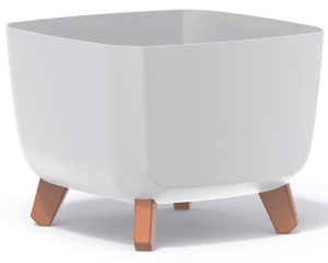 Doniczka kwadratowa 29 cm biała Prosperplast Gracia Square