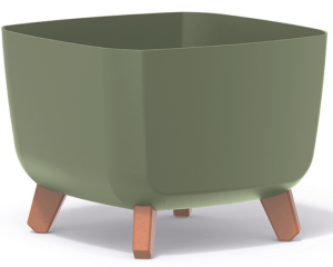 Doniczka kwadratowa 29 cm zielona Prosperplast Gracia Square