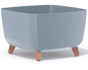 Doniczka kwadratowa 39 cm szara Prosperplast Gracia Square