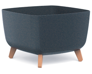 Donica kwadratowa 39 cm antracyt Gracia Square ECO Wood
