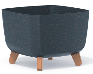 Donica kwadratowa 29 cm antracyt Prosperplast Gracia Square Eco Wood