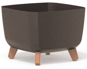 Doniczka kwadratowa 29 cm kawowa Prosperplast Gracia Square Eco Wood