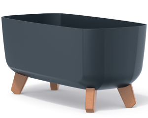 Doniczka na nóżkach podłużna antracyt 39 cm Prosperplast Gracia Case