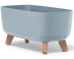 Długa doniczka na nóżkach szara 39 cm Prosperplast Gracia Case