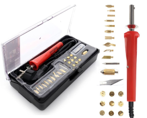 Wypalarka do drewna i skóry Pyrograf + 22 groty Kraft Dele