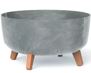 Doniczka okrągła szara 38 cm Prosperplast Gracia Low Beton Effect