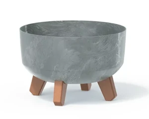 Doniczka na nóżkach szara 23,5 cm Gracia Low Beton Effect