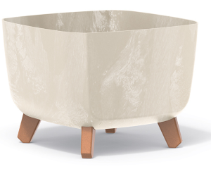 Donica kwadratowa 29 cm kremowa Gracia Square Beton Effect
