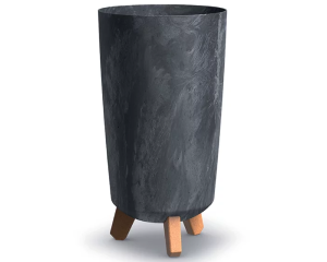 Doniczka wysoka 36,5 cm antracyt Gracia Tubus Slim Beton Effect