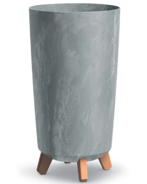 Donica wysoka 44,5 cm szara Gracia Tubus Slim Beton Effect