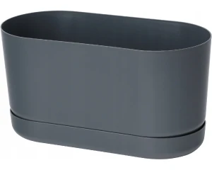 Doniczka podłużna antracyt 27 cm Form-Plastic Satina