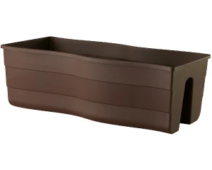 Skrzynka balkonowa brązowa 58,5 cm Form-Plastic Fala Railing
