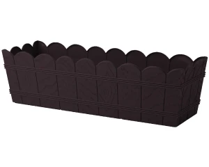 Doniczka podłużna drewnopodobna 55 cm brązowa Form-Plastic