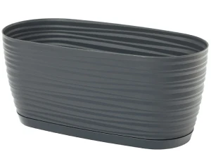 Doniczka z podstawką antracyt 26,7 cm Form-Plastic Sahara Petit