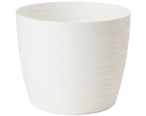 Doniczka okrągła biała 6 l Form-Plastic Sahara Round