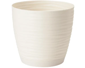 Doniczka okrągła kremowa 19 cm Form-Plastic Sahara Round