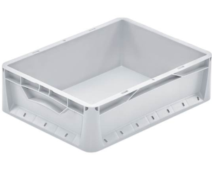 Pojemnik Euro-Norm pełny 400x300x120 mm szary Lightline