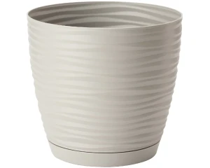 Doniczka okrągła szara 1 l Form-Plastic Sahara Round