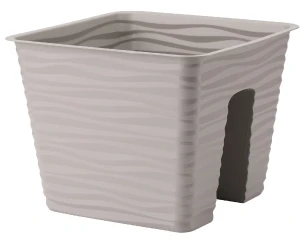 Form-Plastic doniczka balkonowa 27 cm szara Sahara Railing