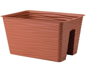 Doniczka na balkon podłużna 39 cm terakota Sahara Railing