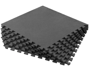 Mata do siłowni 10 mm puzzle czarne EVA 180 x 120 cm