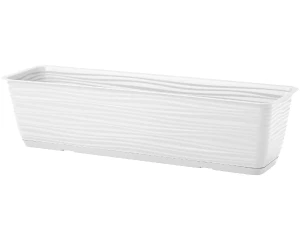 Skrzynka na balkon z podstawką biała 78 cm Form-Plastic Sahara