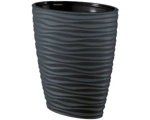 Donica wysoka antracyt 60 cm Form Plastic Sahara Dunes Elipsa