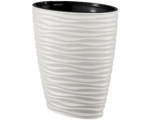 Donica ogrodowa wysoka biała 60 cm Sahara Dunes Elipsa