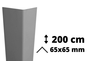 Wyprzedaż: Narożnik kątownik PVC AcroMat 200 cm 65x65 mm
