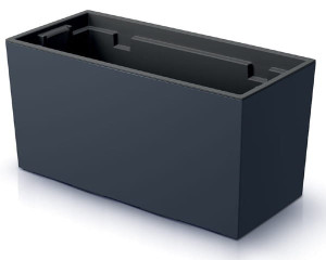 Doniczka długa 39,5 cm z wkładem antracyt Urbi Case Prosperplast