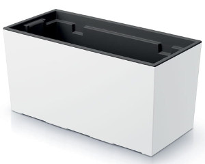 Doniczka długa 39,5 cm z wkładem biała Prosperplast Urbi Case