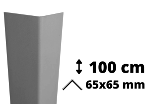 Wyprzedaż: Narożnik kątownik PVC AcroMat 100 cm 65x65 mm