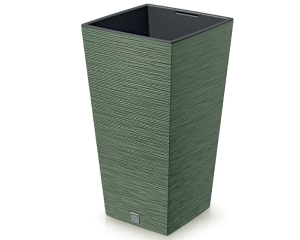 Donica wysoka z wkładem zielona 91,5 l Prosperplast Furu Square