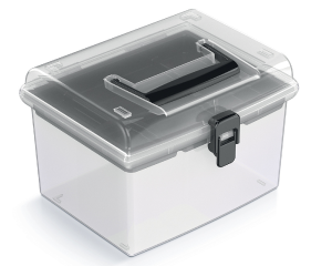 Organizer przezroczysty z tacką 19,5 x 17,4 x 13,5 cm