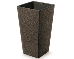 Donica wysoka kawowa 50 cm Prosperplast Furu Square Eco Wood