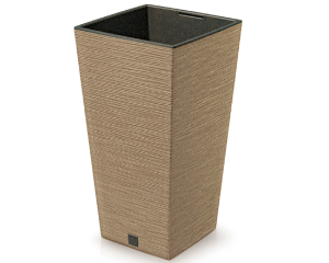 Donica wysoka naturo 50 cm Prosperplast Furu Square Eco Wood