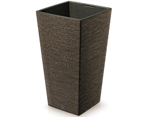Donica wysoka kawowa 35 l z wkładem Furu Square Eco Wood