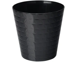 Doniczka okrągła czarna 19 cm Form-Plastic Diament Petit