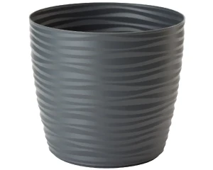 Doniczka okrągła antracyt 14 cm Form-Plastic Sahara Petit Round